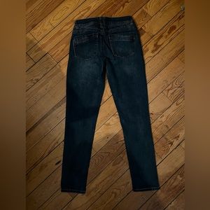 Cropped dark wash jeans
